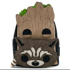Baby groot and rocket backpack